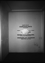 the entrance of Kapelica gallery. The names of "the explosion' participants